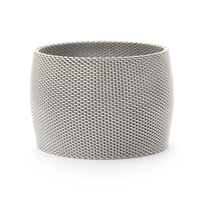 Silver wide bracelet